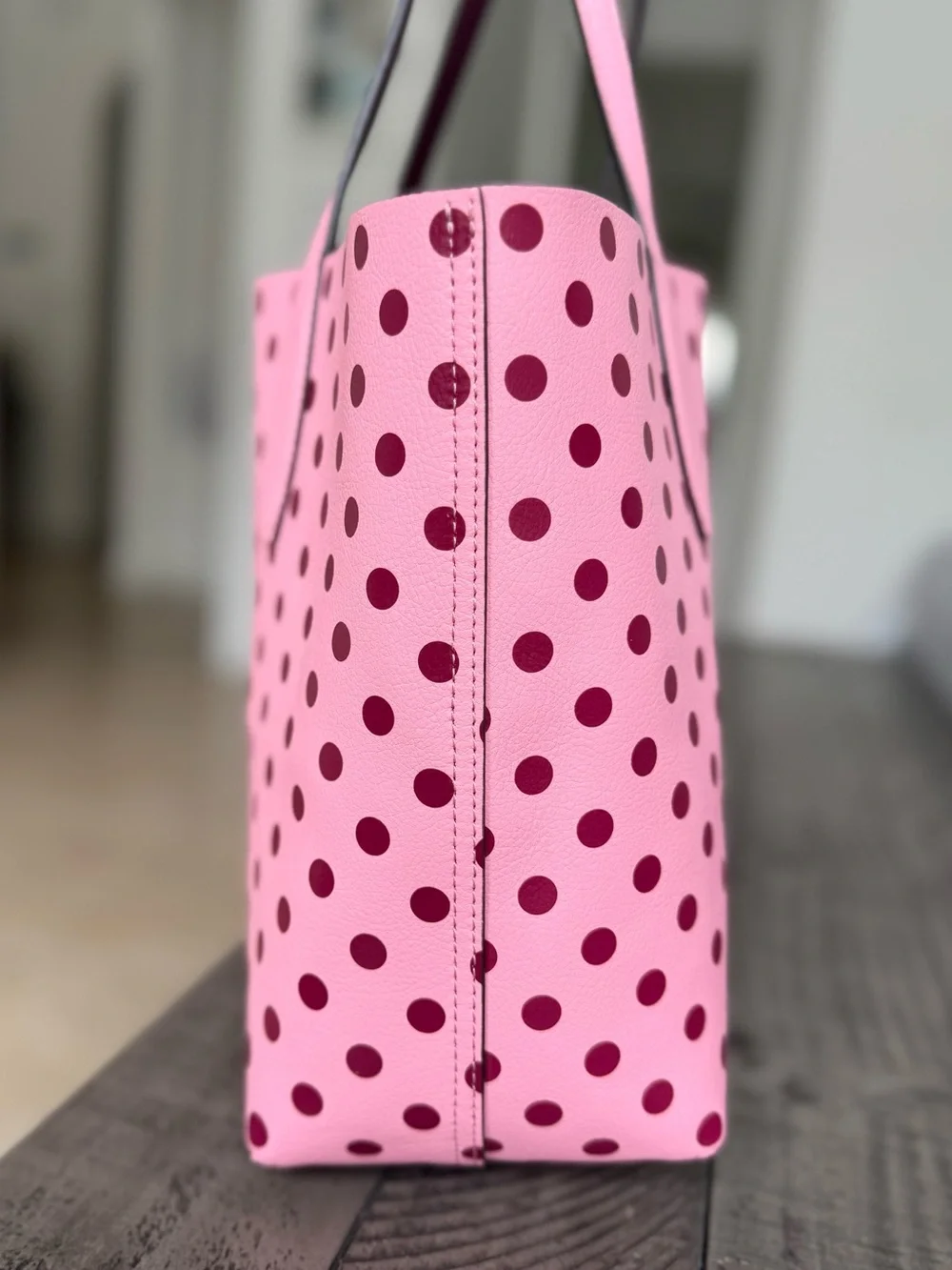 Rare Kate Spade Love Birds Polka Dot Reversible Tote Bag and Matching Crossbody